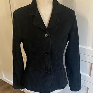 Vintage Brandon Thomas Black leather suede Jacket blazer small
